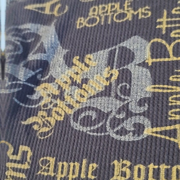 Vintage Apple Bottom Jeans Top Women's Plus Size 1 Brown Gold - Picture 5 of 12